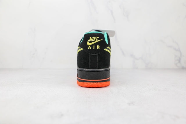 NIKE AIR FORCE 1 07 LOW BLACK YELLOW GREEN