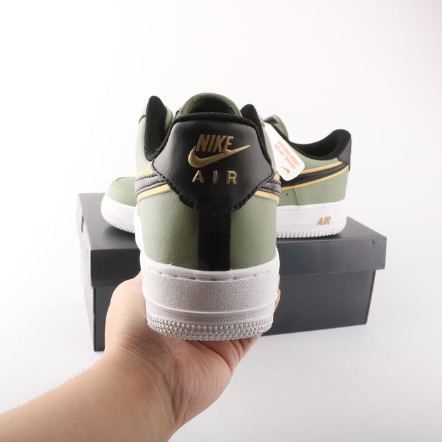 NIKE AIR FORCE GREEN GOLD SWOOSH