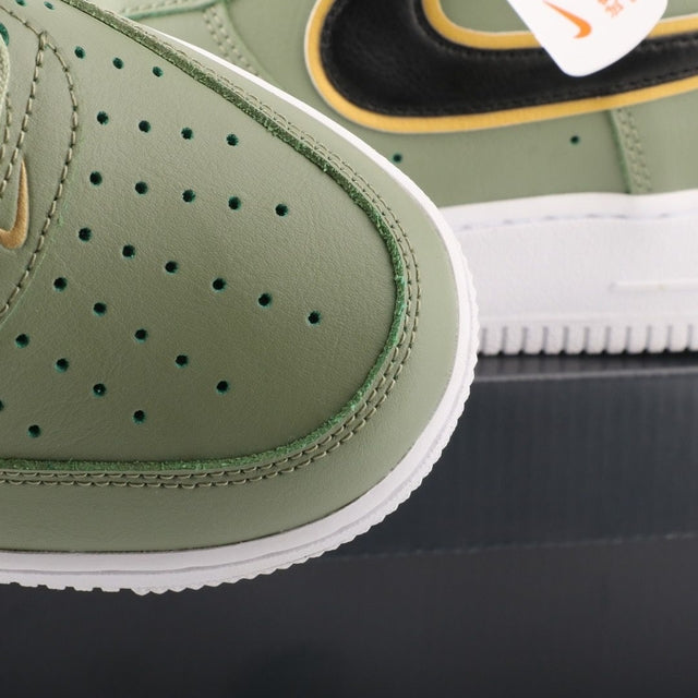 NIKE AIR FORCE GREEN GOLD SWOOSH