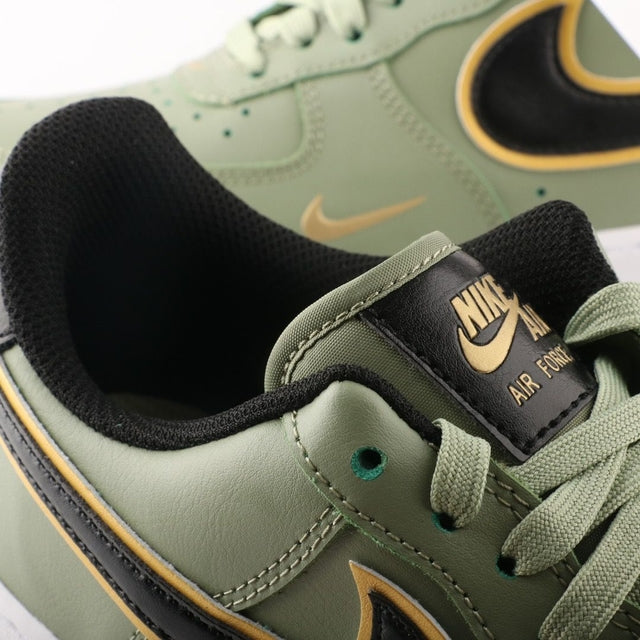 NIKE AIR FORCE GREEN GOLD SWOOSH