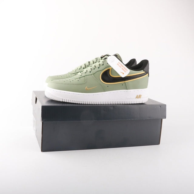 NIKE AIR FORCE GREEN GOLD SWOOSH