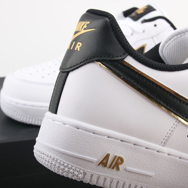 NIKE AIR FORCE 1 GOLD WHITE DOUBLE SWOOSH